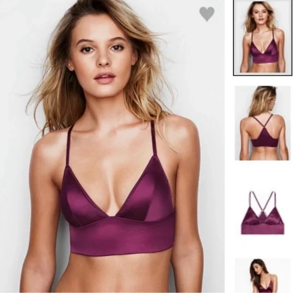 Victoria’s Secret Satin Triangle Longline Bralette - Picture 3 of 10